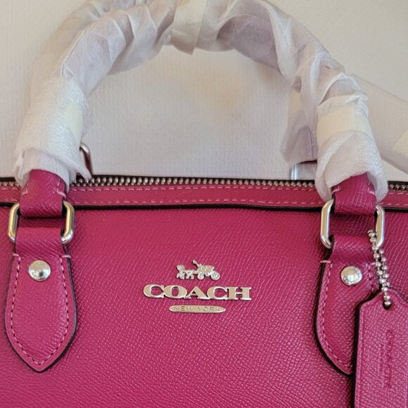 New Coach Rowan Satchel in Bright Violet with Wallet - Picture 5 of 11